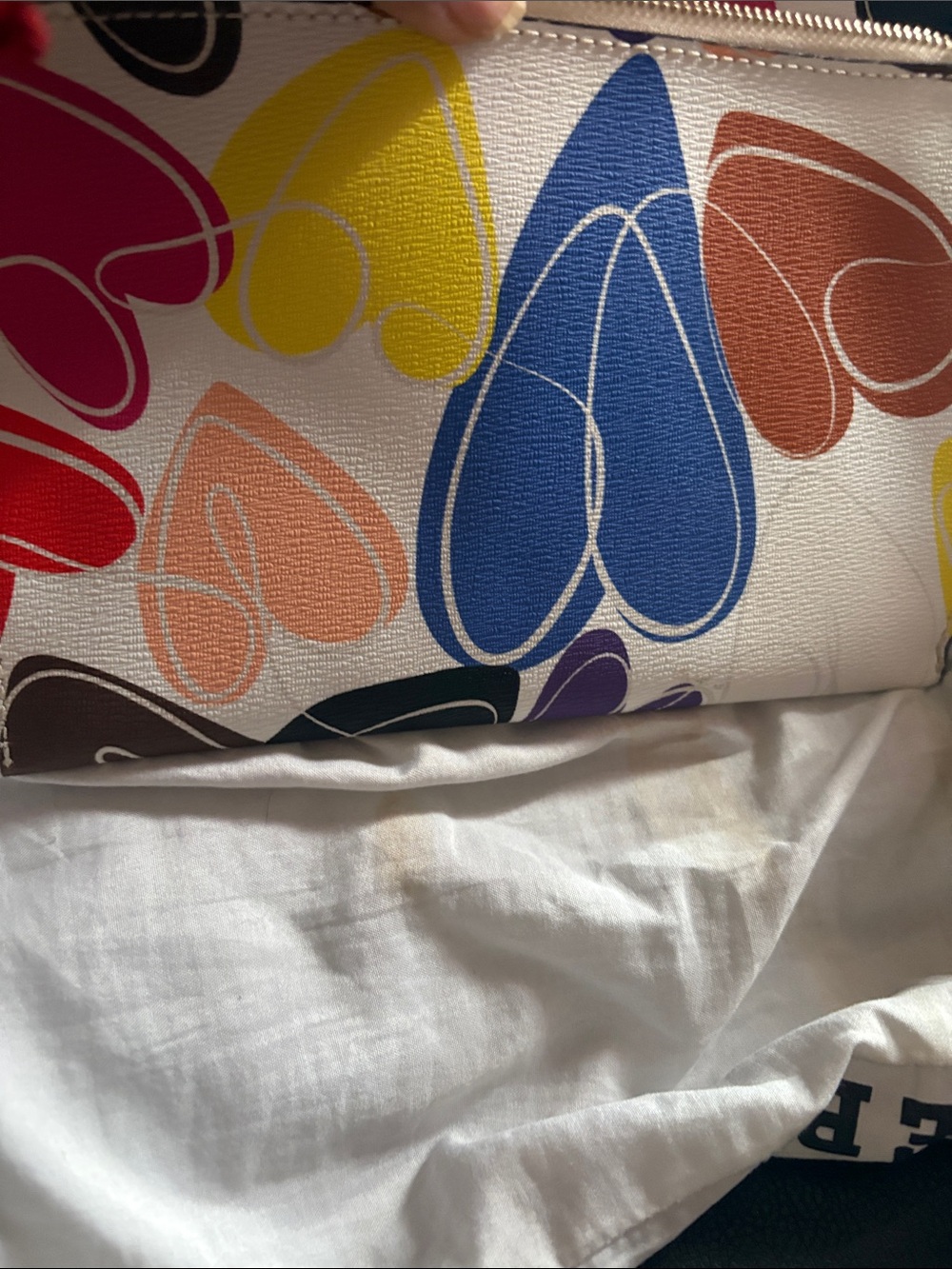 NWTS kate spade Multicolor Heart-Print Tote with Matching Wristlet - Picture 3 of 6
